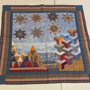Handmade Patchwork Quilt Wall Hanging Tapestry, 1994
